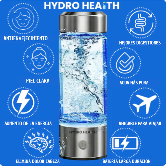 HYDROHEALTH - Botella de Agua Hidrogenada